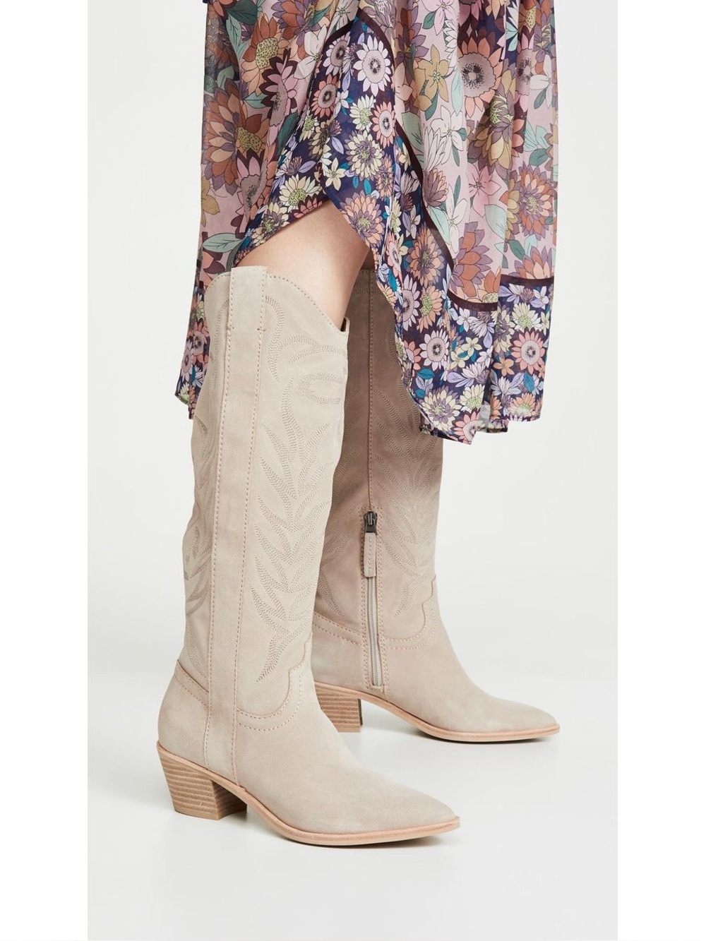 Dolce Vita Solei Classic Tan Women's Western Knee-High Boots - Picture 6 of 8